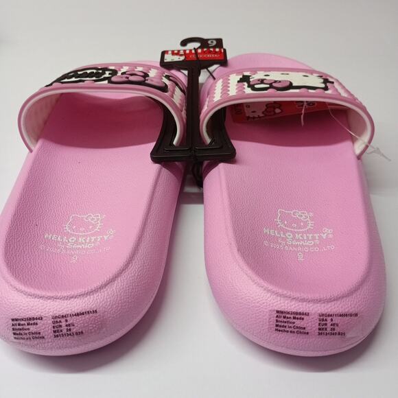 Hello Kitty Women's Pink Slip-on Slides Sandals Shoes Size 9 - Picture 3 of 5